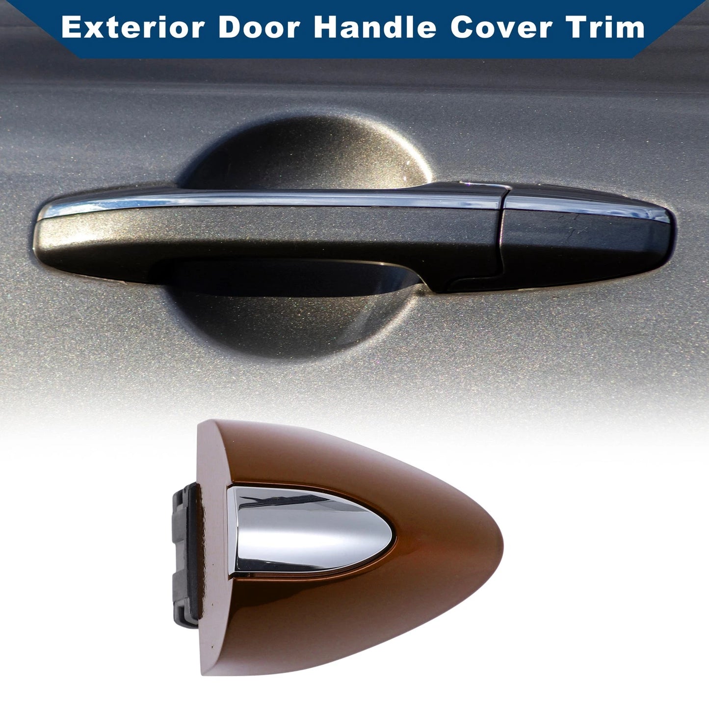 2 x Exterior Door Handle Cover Trim Orange for Buick LaCrosse (2017–2019)
