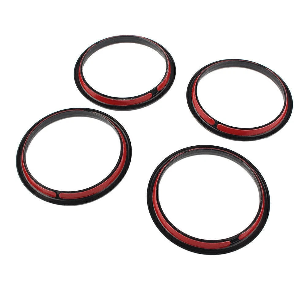 Black 4x Car Air Vent Cover Rings for Audi A3 S3 (2012-2019)