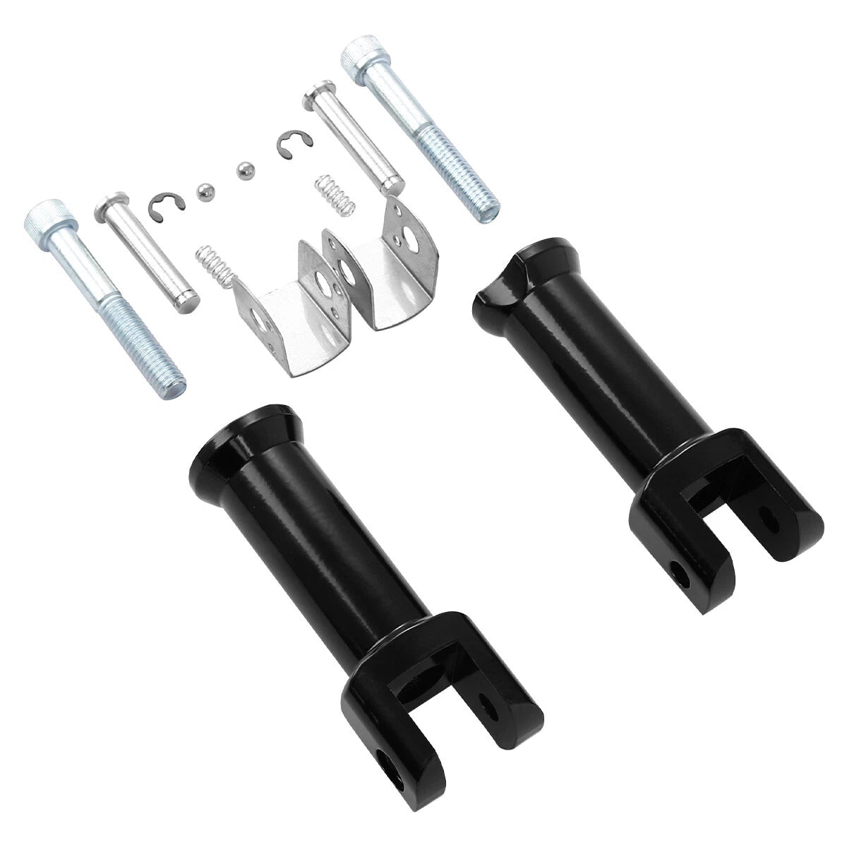 Black Rear Passenger Foot Pegs for Harley Softail Standard Low Rider (2018-2025)