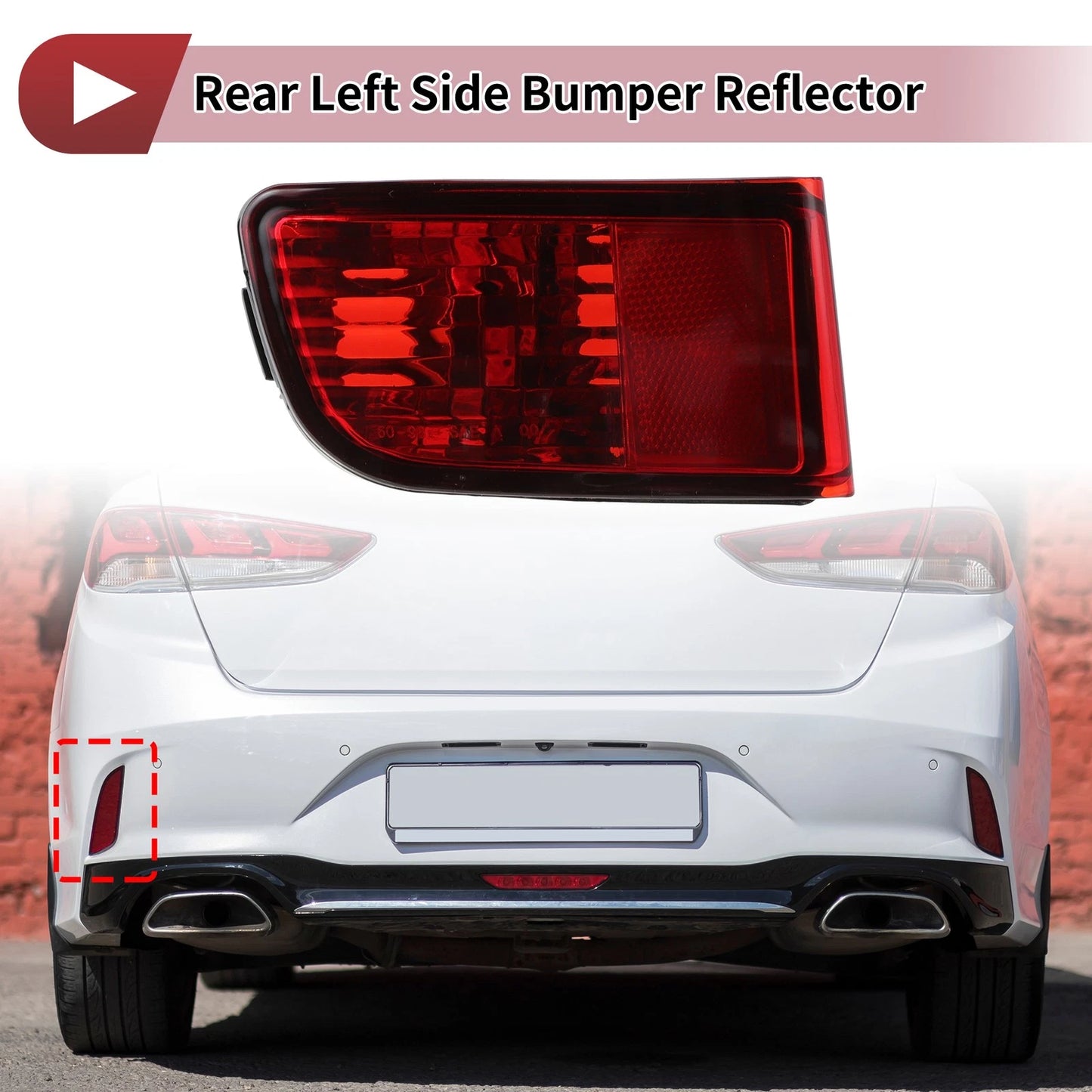 Rear Left Side Bumper Reflector for Toyota 4Runner
