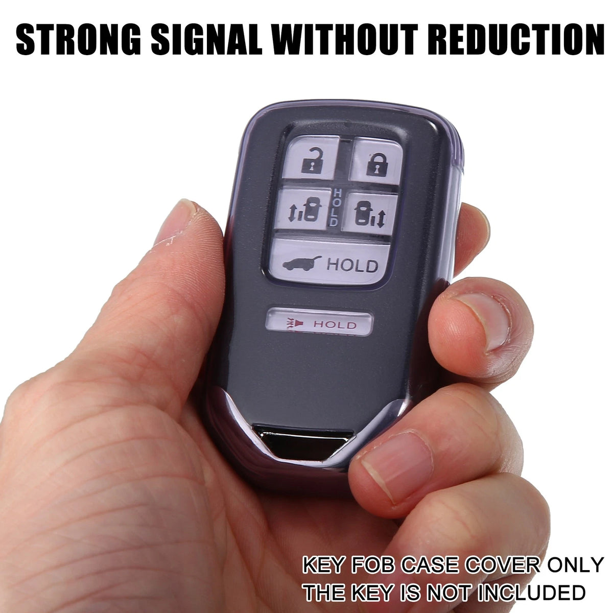 TPU Key Fob Remote Control Cover for Honda - Translucent Purple (N/A)
