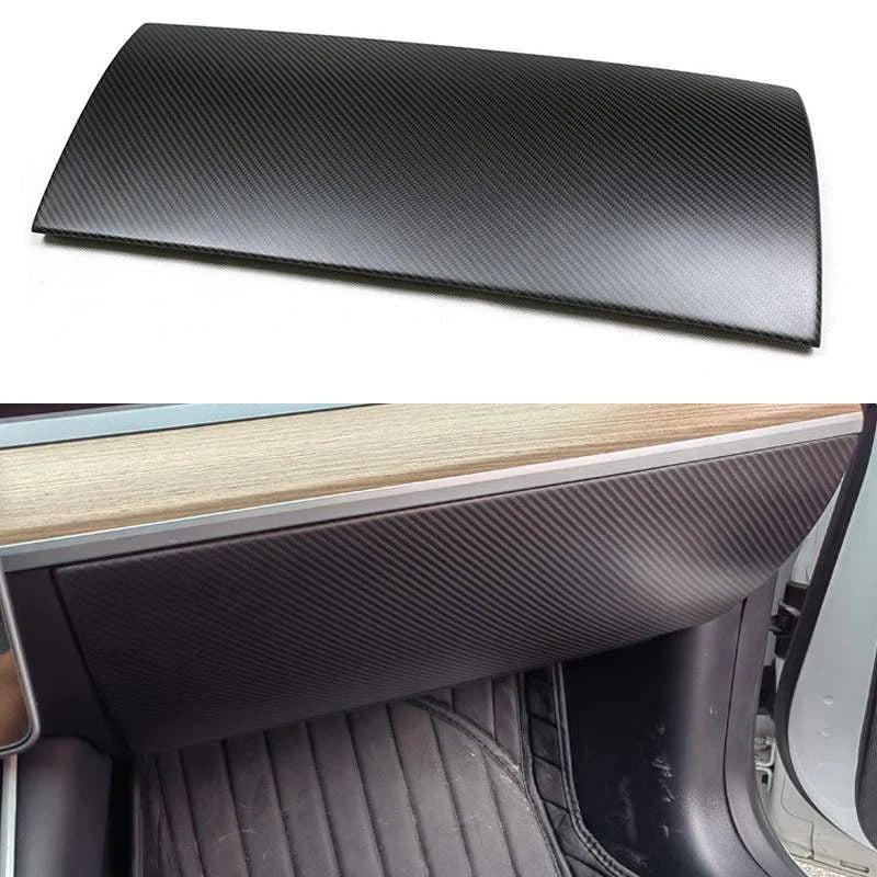 Matt 100% DRY Carbon Fiber Dash Glove Box Protector Cover For Tesla Model 3/Y