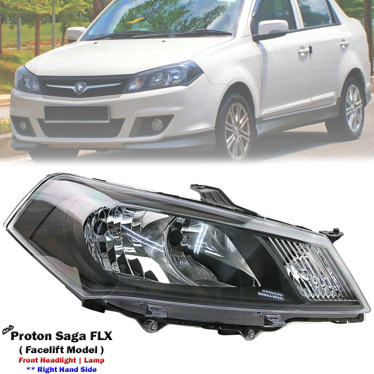 Headlight for Proton S16 FLX 1.3L 1.6L (2012-2016)