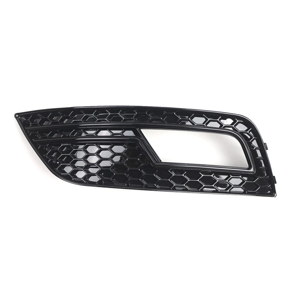 Left Side Fog Light Grille Cover Glossy Black for Audi A4 (2013-2016)