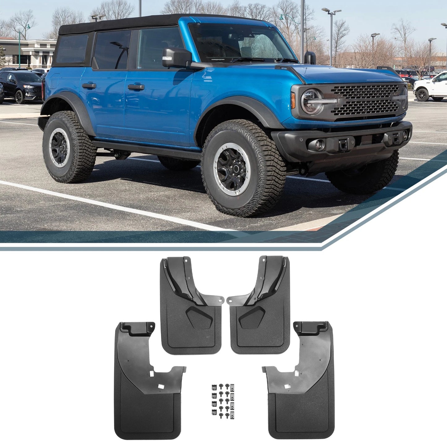 Mud Flap Splash Guard for Ford Bronco (2021-2024)