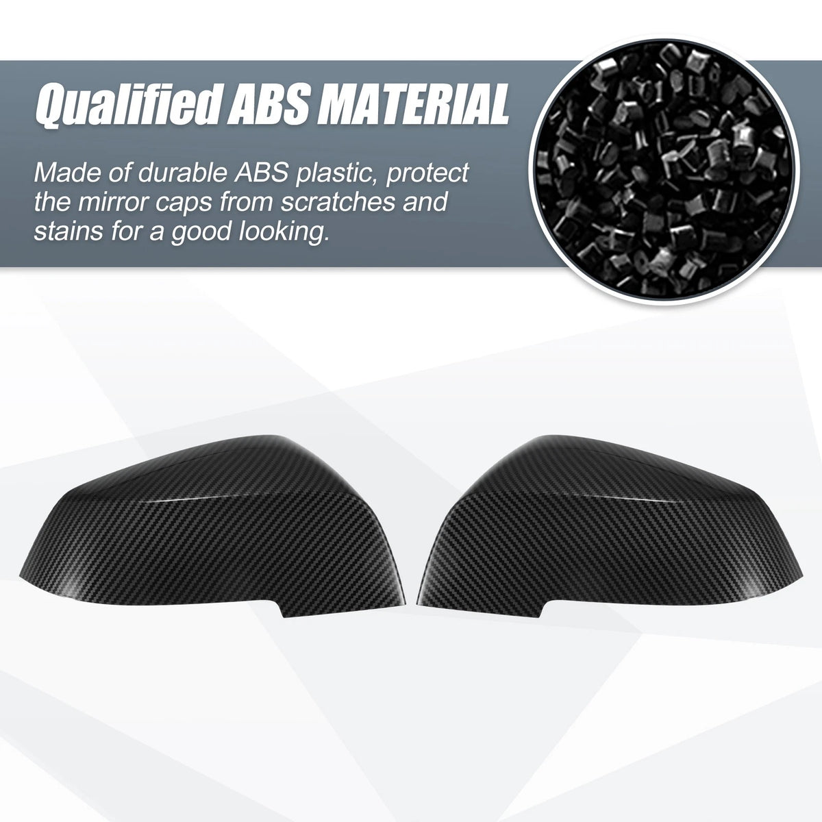 Pair Rearview Mirror Cover Cap Carbon Fiber Pattern for BMW 330i 320i 220i