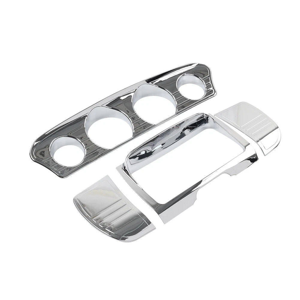 Tri Line Gauge Stereo Accent Trim Cover for Harley Touring Electra Street Glide (2014-2023)