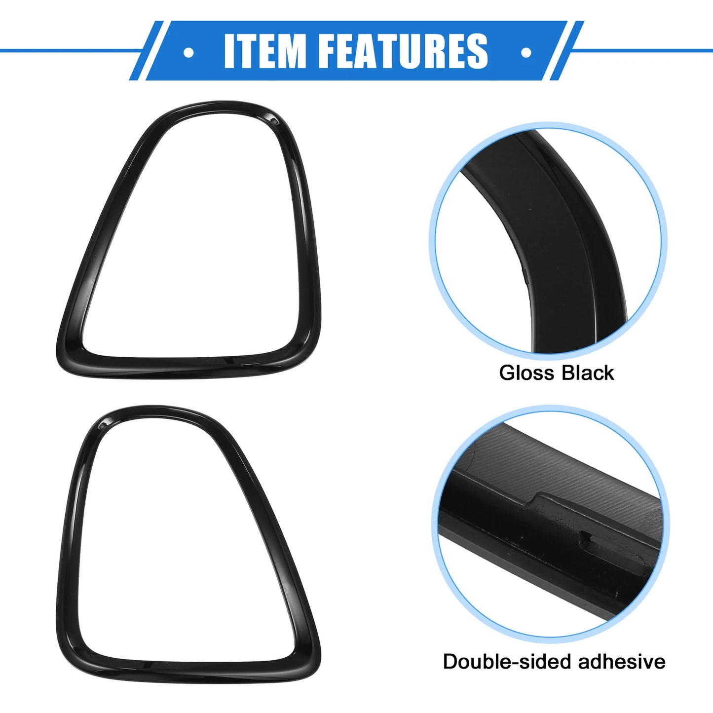 Taillight Trim Rings for Mini Cooper R58 Coupe S Clubman (2008-2015) Black