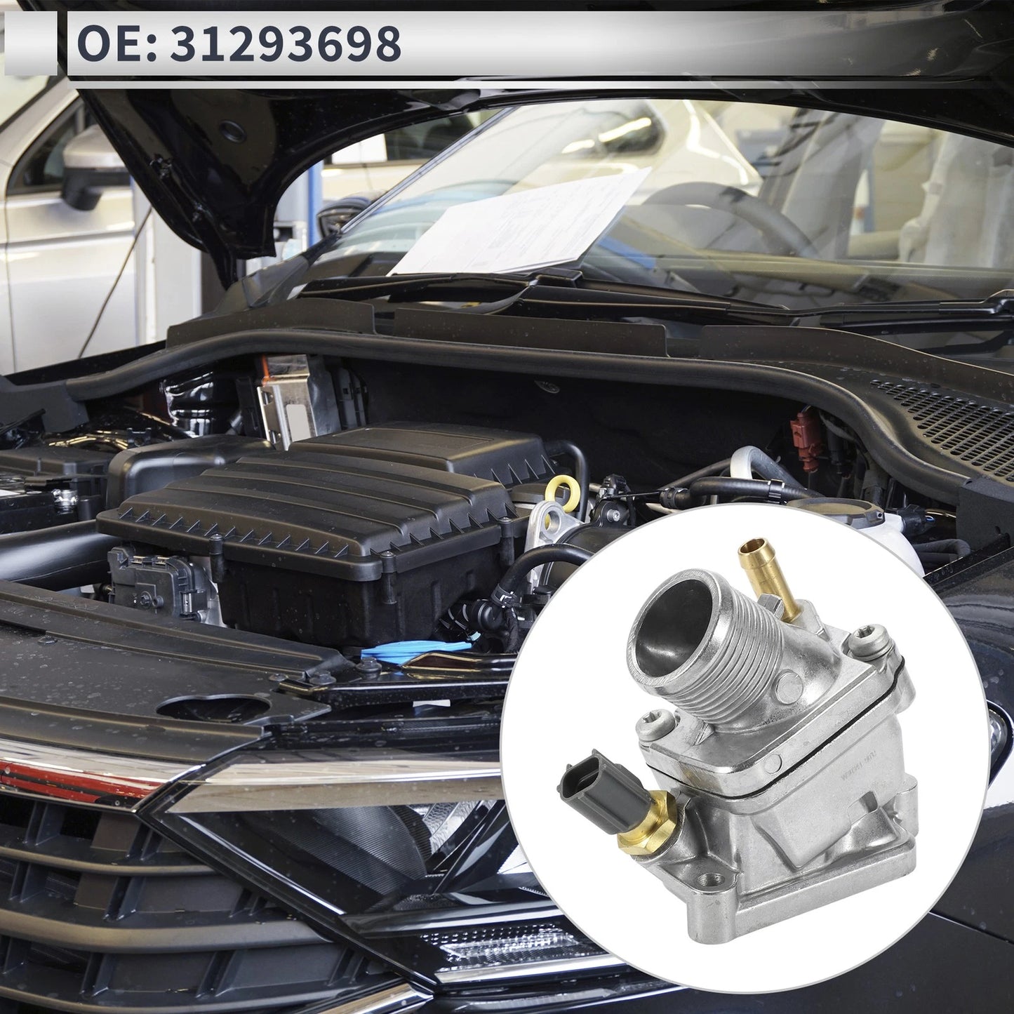 Aluminum Coolant Thermostat Housing for Volvo C70 S60 V70 XC70 S80 (2001-2010)