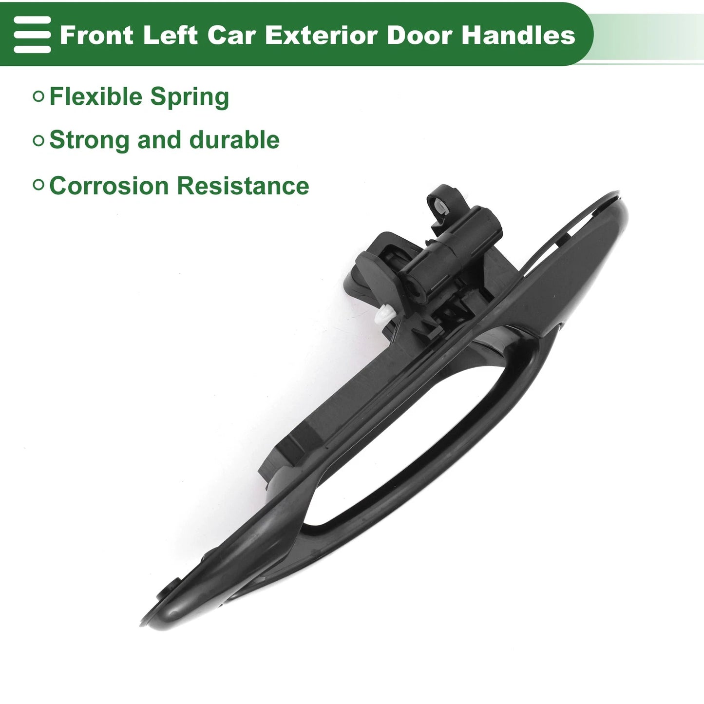 Black Front Left Exterior Door Handle for Toyota Land Cruiser (2008-2021)