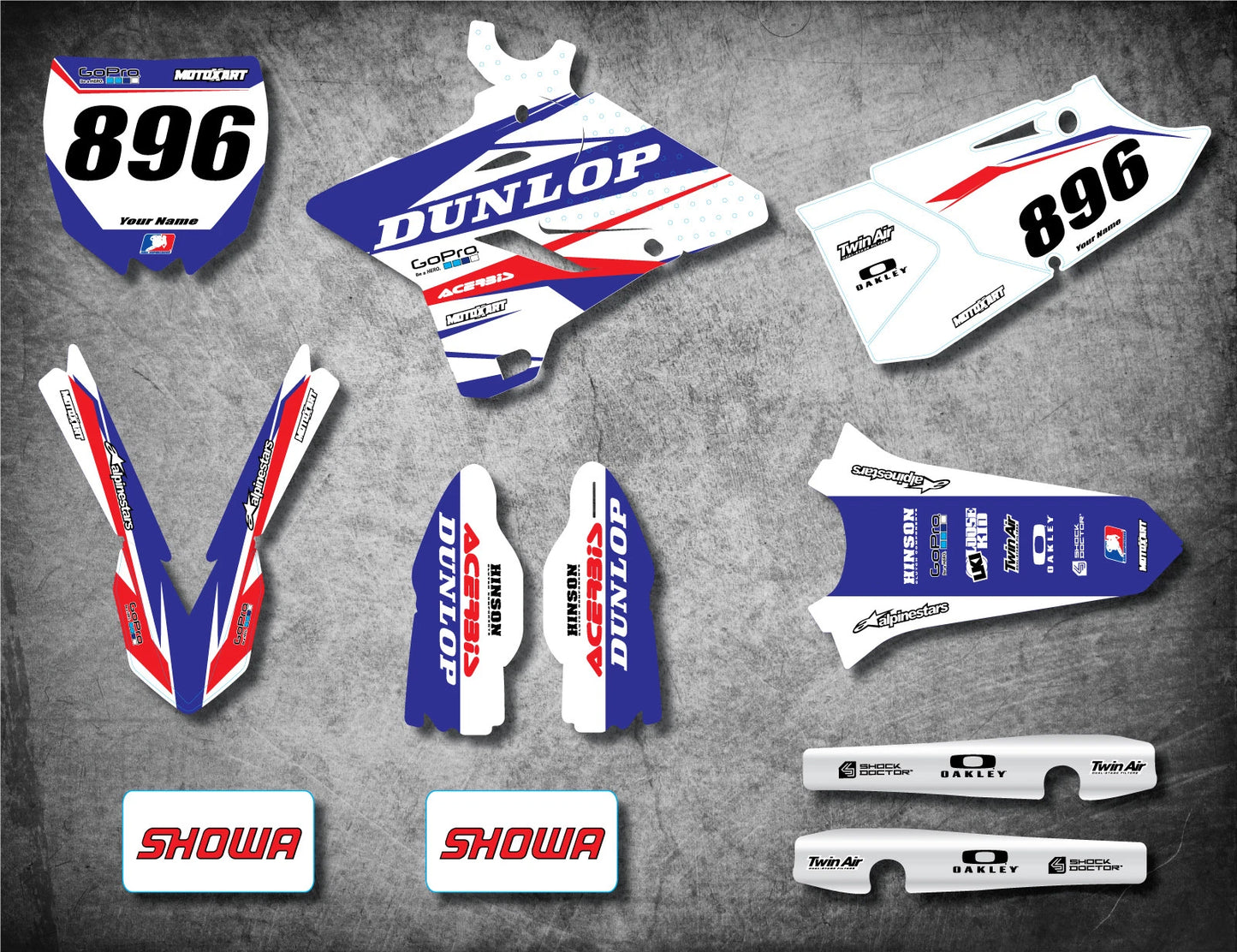 Custom Graphics Sticker Kit for Yamaha YZ 125 (2015-2019)