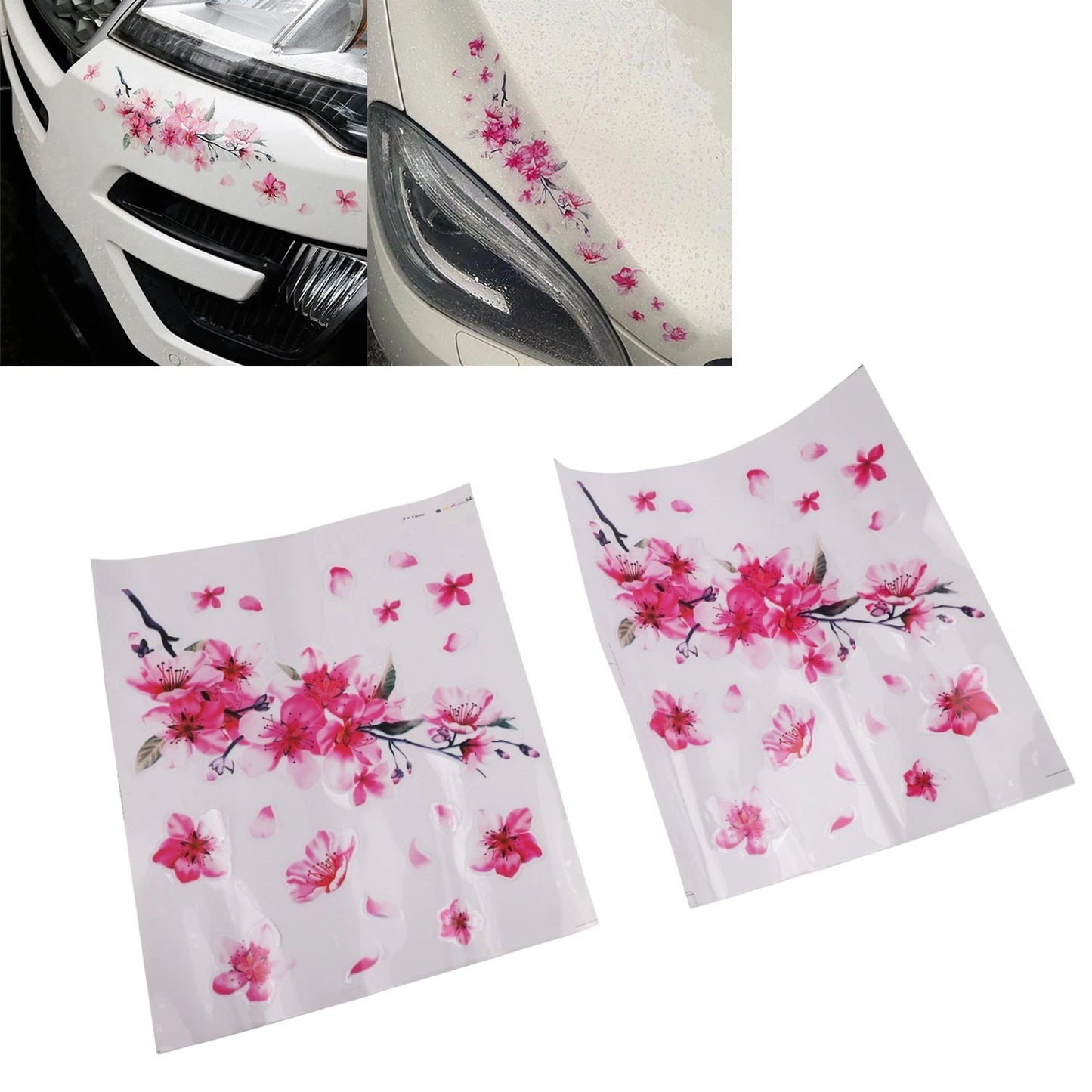 2 x Car Decoration Stickers for Cherry Blossom