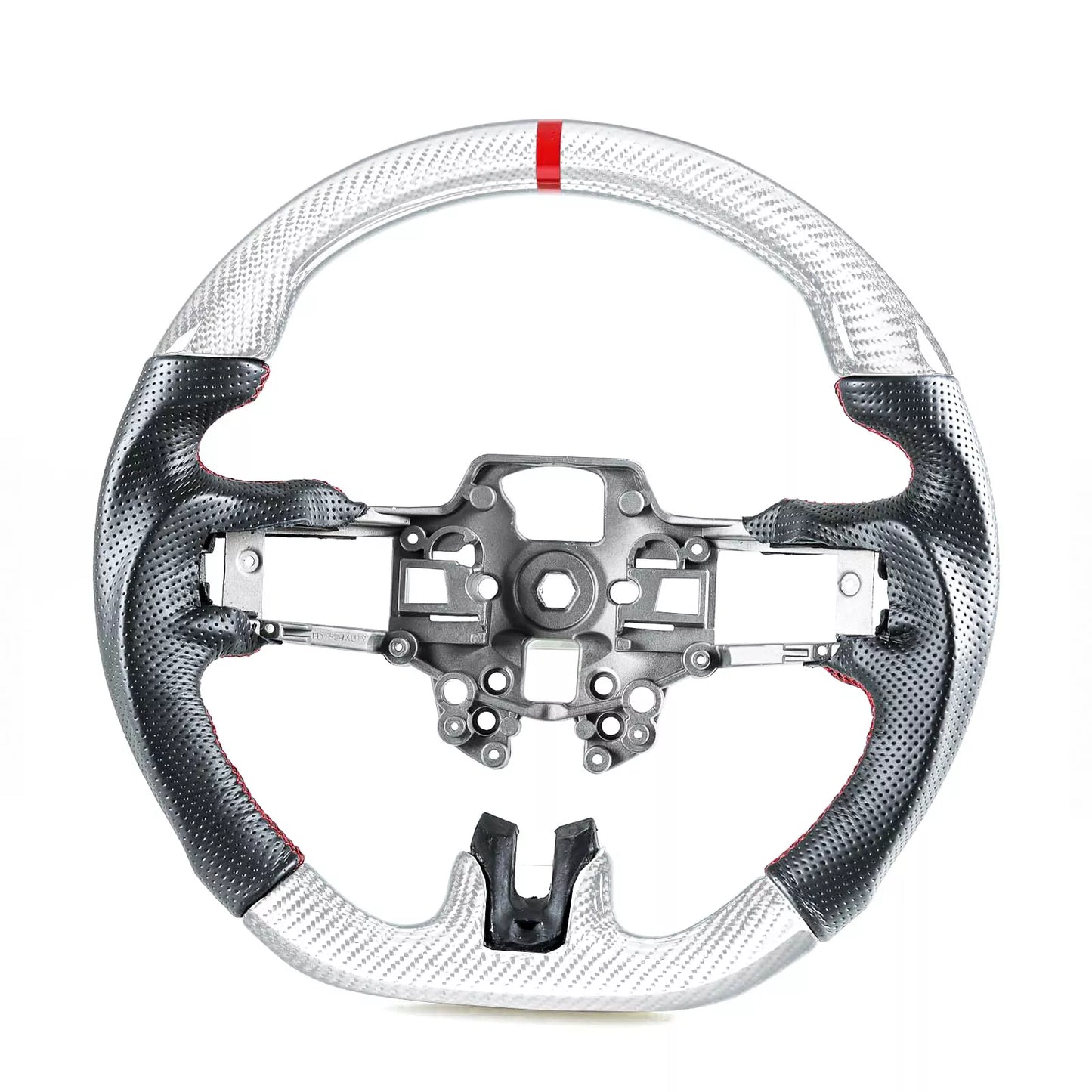 Silver Carbon Fiber Steering Wheel for Ford Mustang (2019-2022)