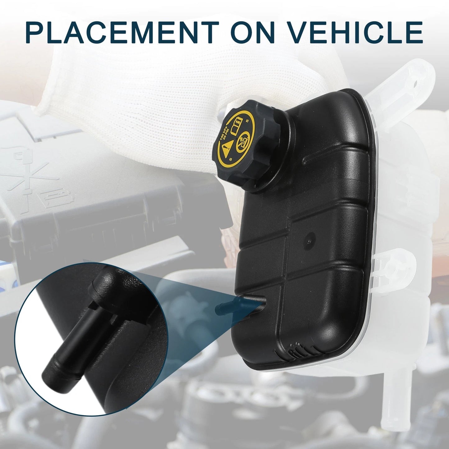 Coolant Expansion Overflow Tank with Cap for Buick Encore (2013–2021)