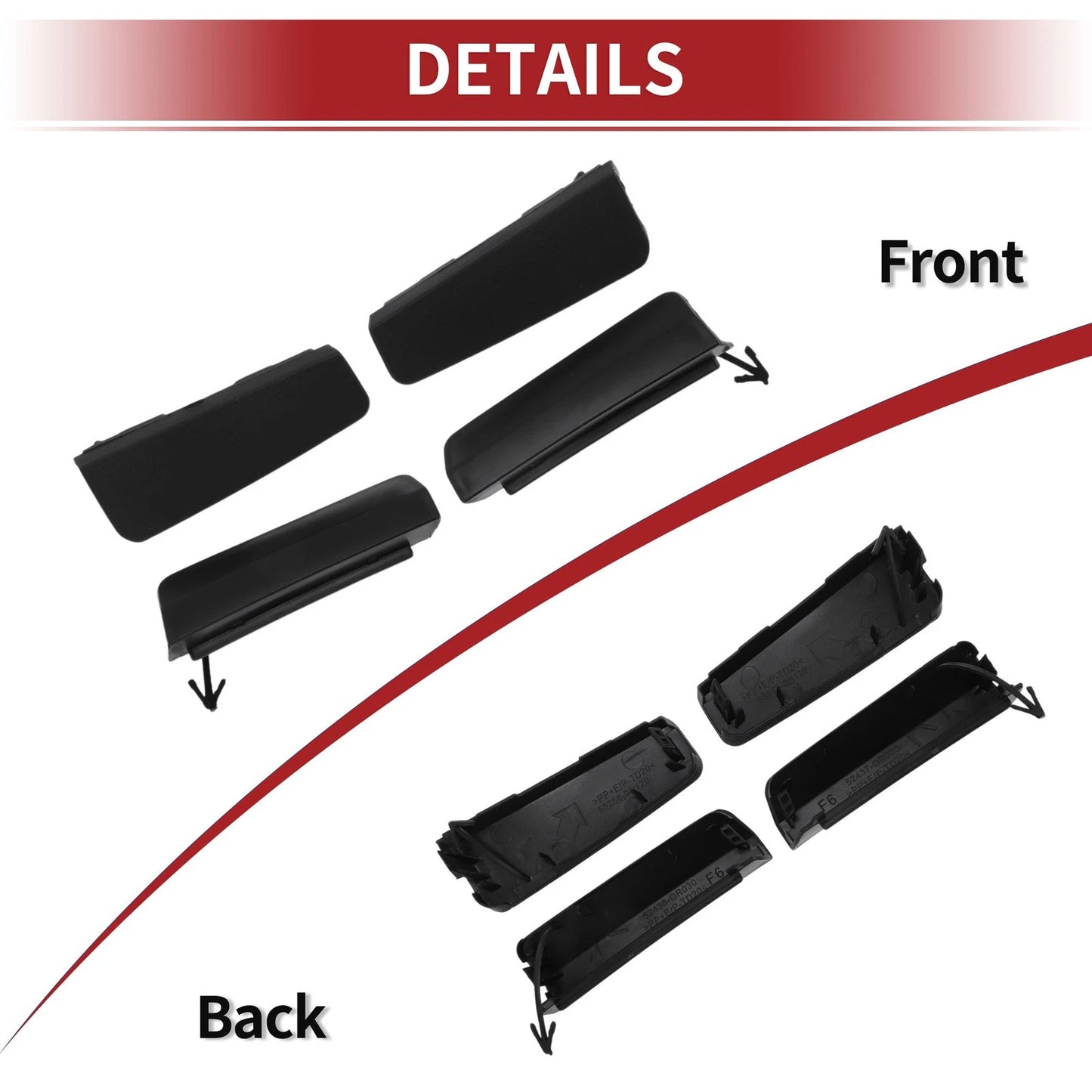 Front Tow Hook Cover for Toyota RAV4 XA50 (2019-2023) Black