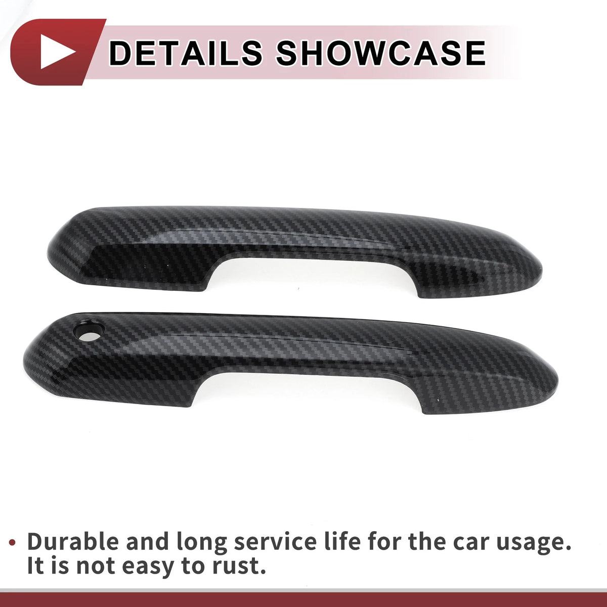 4 Pcs Carbon Fiber Door Handle Covers for Toyota Rav4 (2019-2024)