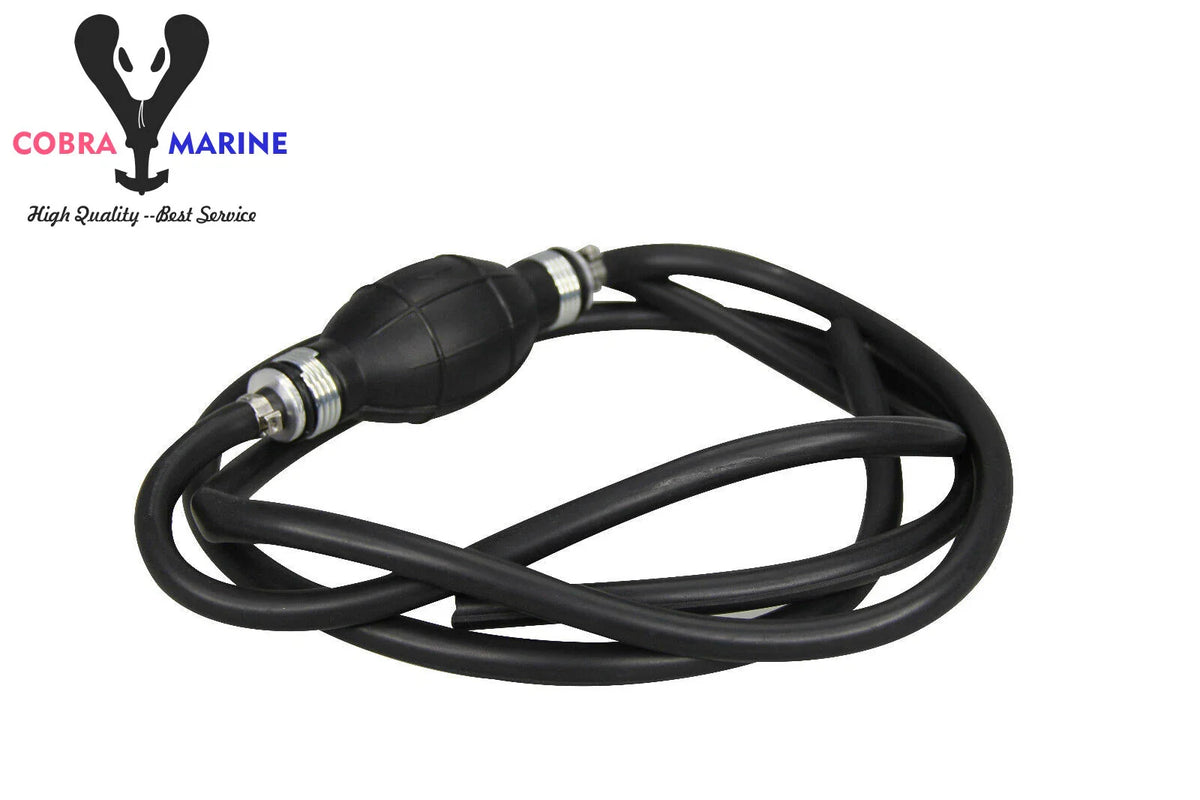 Universal Fuel Line Assembly 3/8" Hose Barbs & Primer Bulb for Boat (N/A)