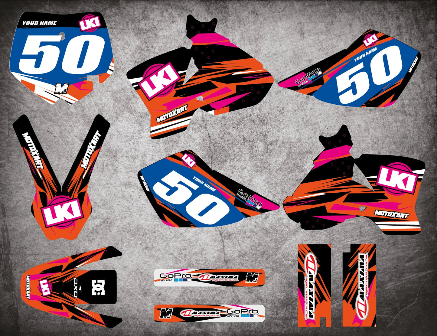 Custom Graphics Kit DUKE Style Stickers for KTM 50 (2002-2008)
