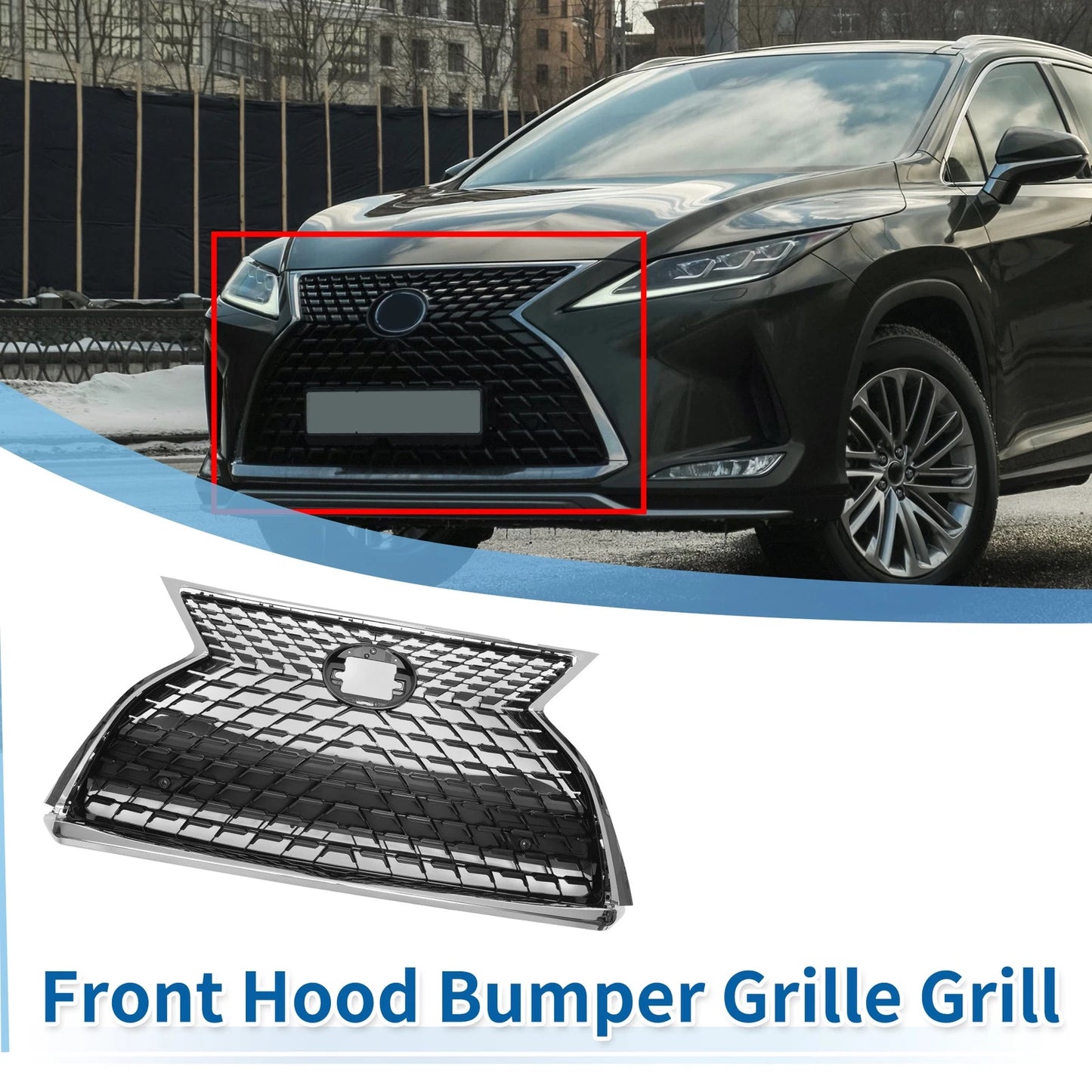Hood Bumper Grille for Lexus RX 350 F Sport (2020-2022)