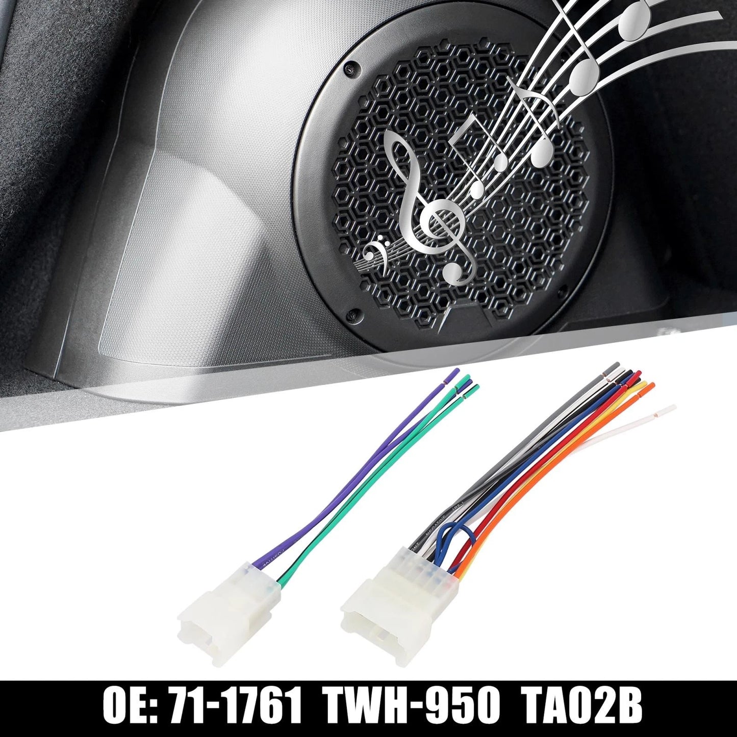 Car Stereo CD Player Wiring Harness Radio Adapter Set for Toyota Corolla (2003-2008)