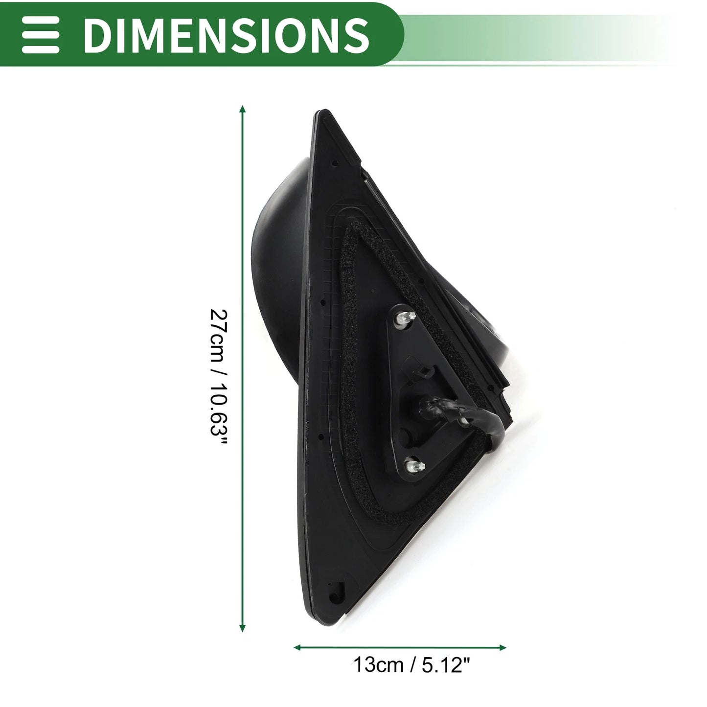 Heated Right Side Door Mirror Glass for Toyota Highlander (2001-2023)
