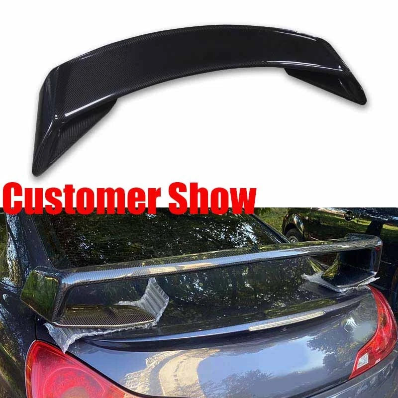 Real Carbon Fiber Rear Spoiler Trunk Wings For Nissan GT-R GTR R35 2009-2016