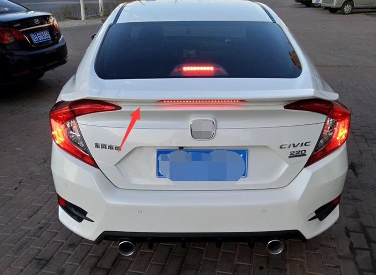 Pearl White Spoiler Wing for Honda Civic 4DR Sedan RS (2016-2021)