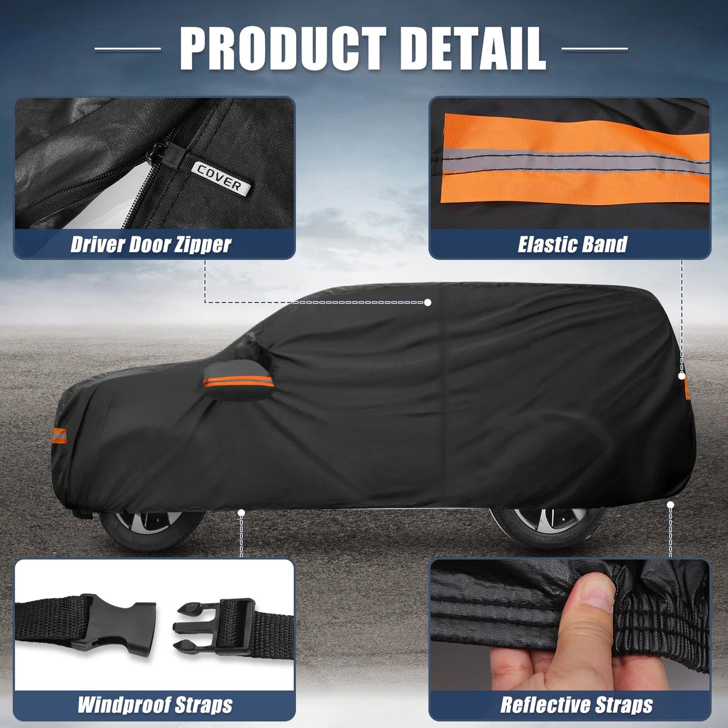 Waterproof Aluminum Film Vehicle Cover for Chevrolet Tahoe (2007 - 2020)