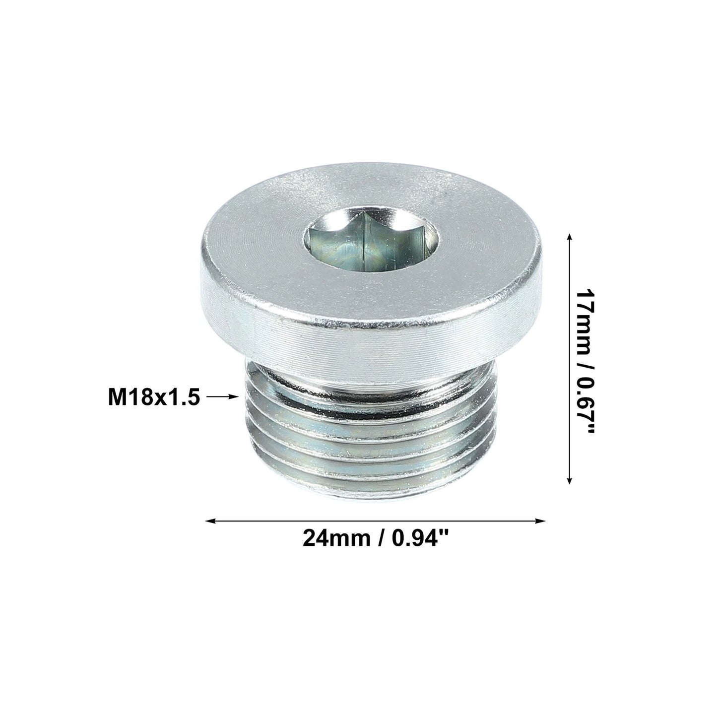 M18x1.5 Steel Oil Drain Plug for BMW 545i 550i 650i 750i