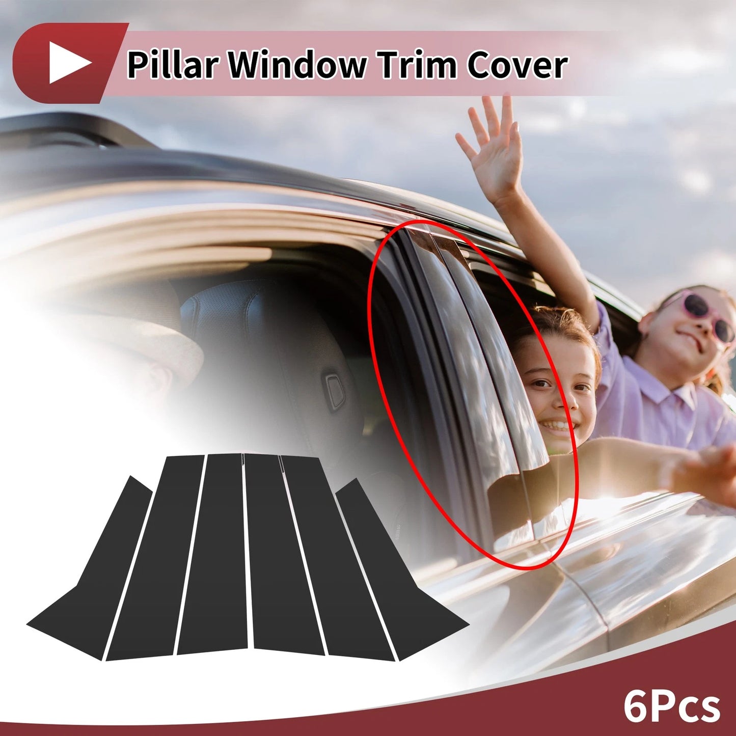 Front Rear Left Right Pillar Window Trim for Porsche Macan (2014 - 2022)