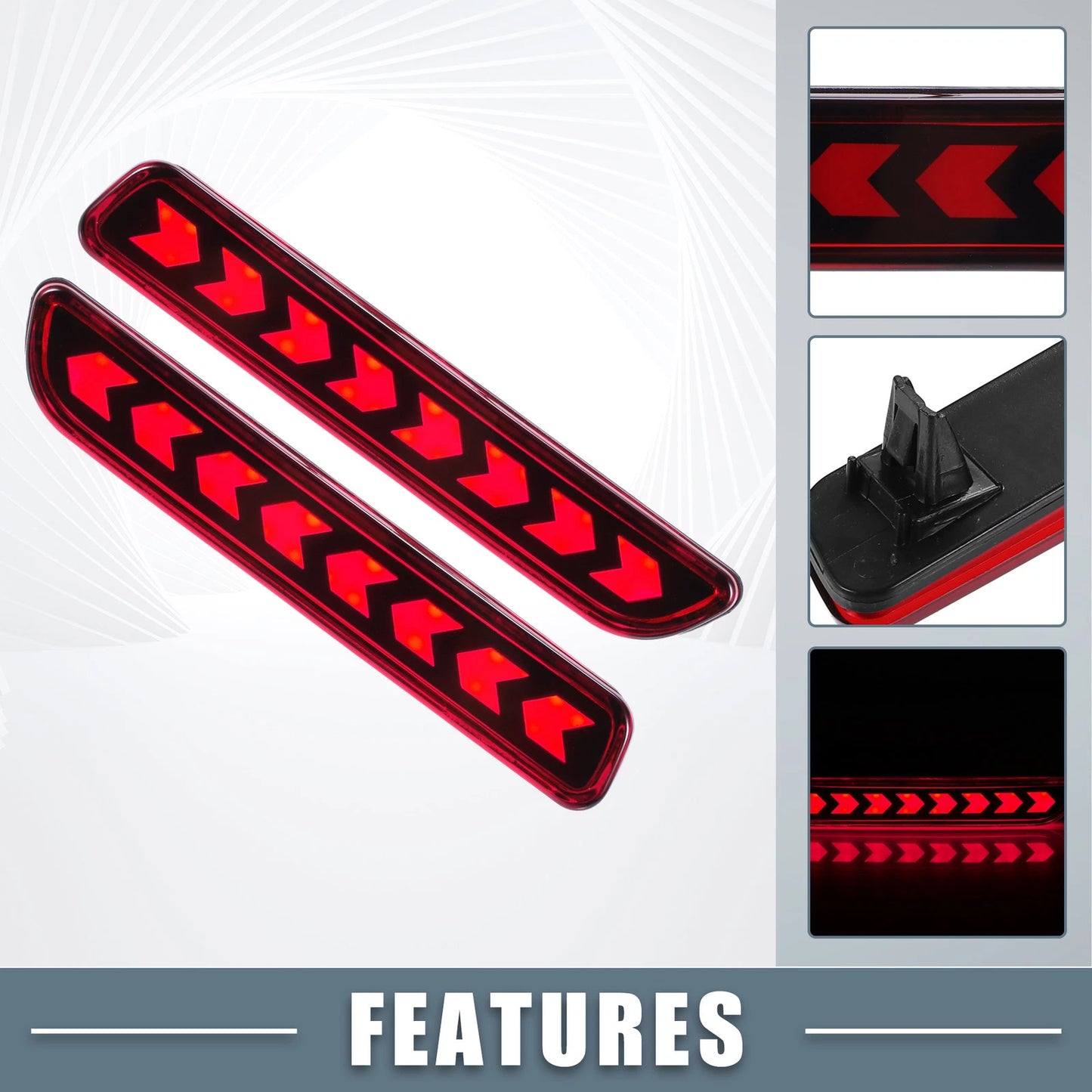 LED Rear Bumper Fog Tail Light Red Lens for Suzuki SX4 (2007-2014)