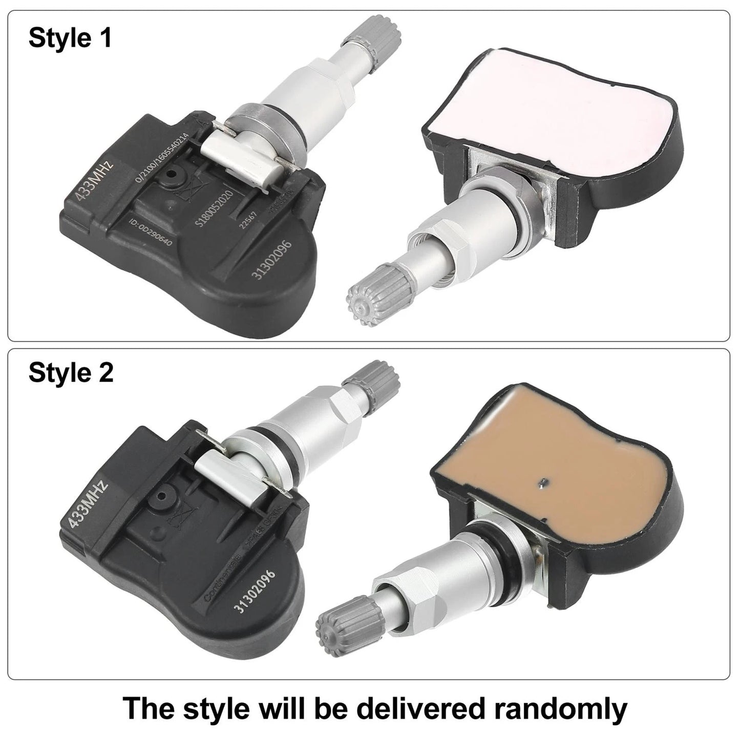 4 x 433MHz Tire Pressure Monitor Sensors for Volvo S60 S80 V60 XC60 (2001-2023)