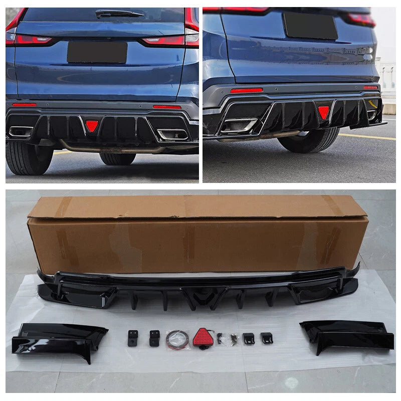 Gloss Black Rear Diffuser Lip with LED for 2023-2025 Honda CR-V Hybrid