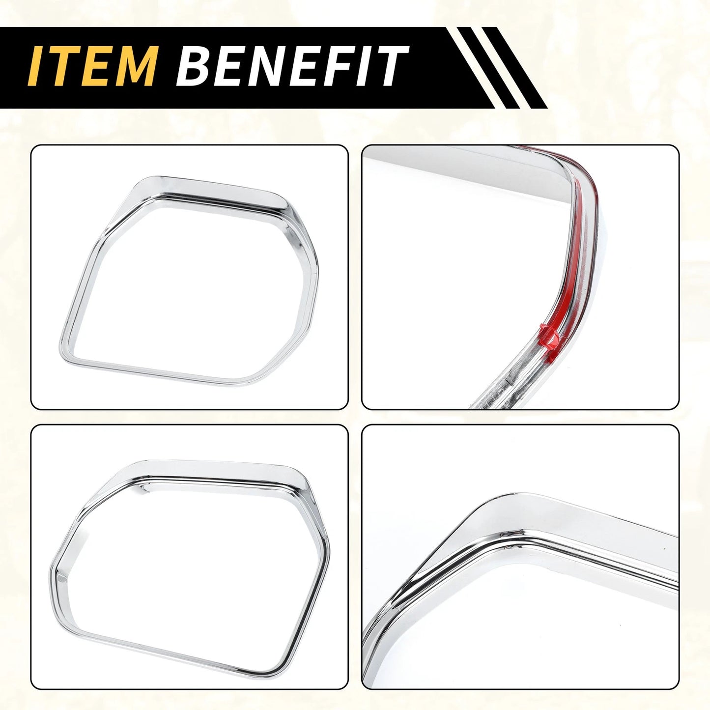 Rearview Mirror Rain Eyebrow Trim for Toyota Tundra (2022-2024)