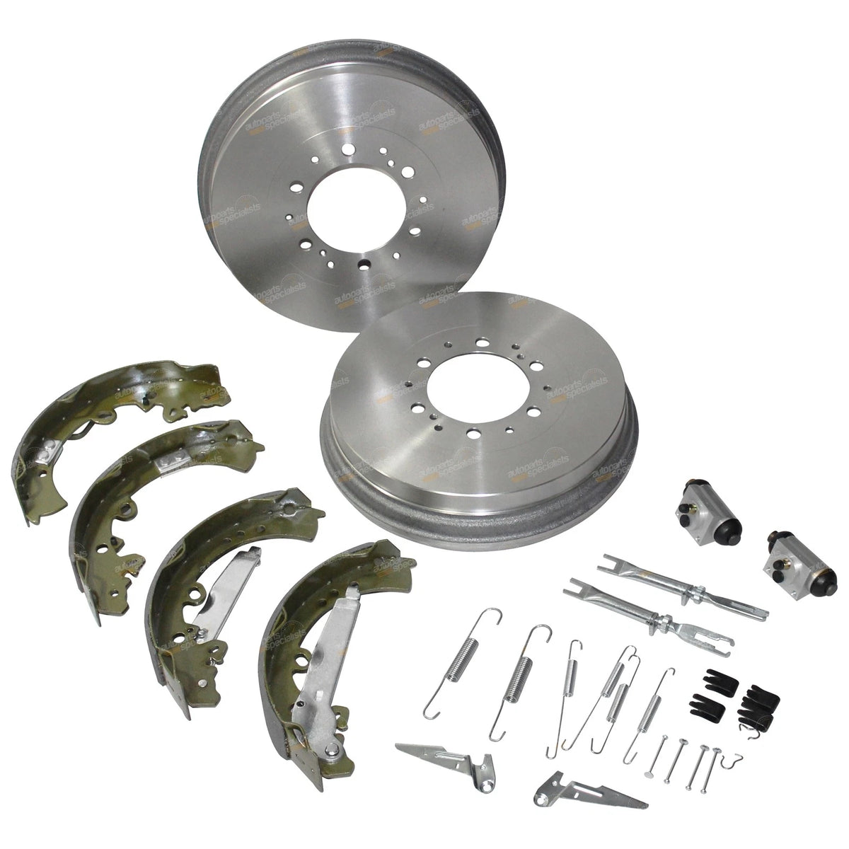Rear Brake Drums + Shoes + Wheel Cylinders Kit for Hilux (2005–2016)