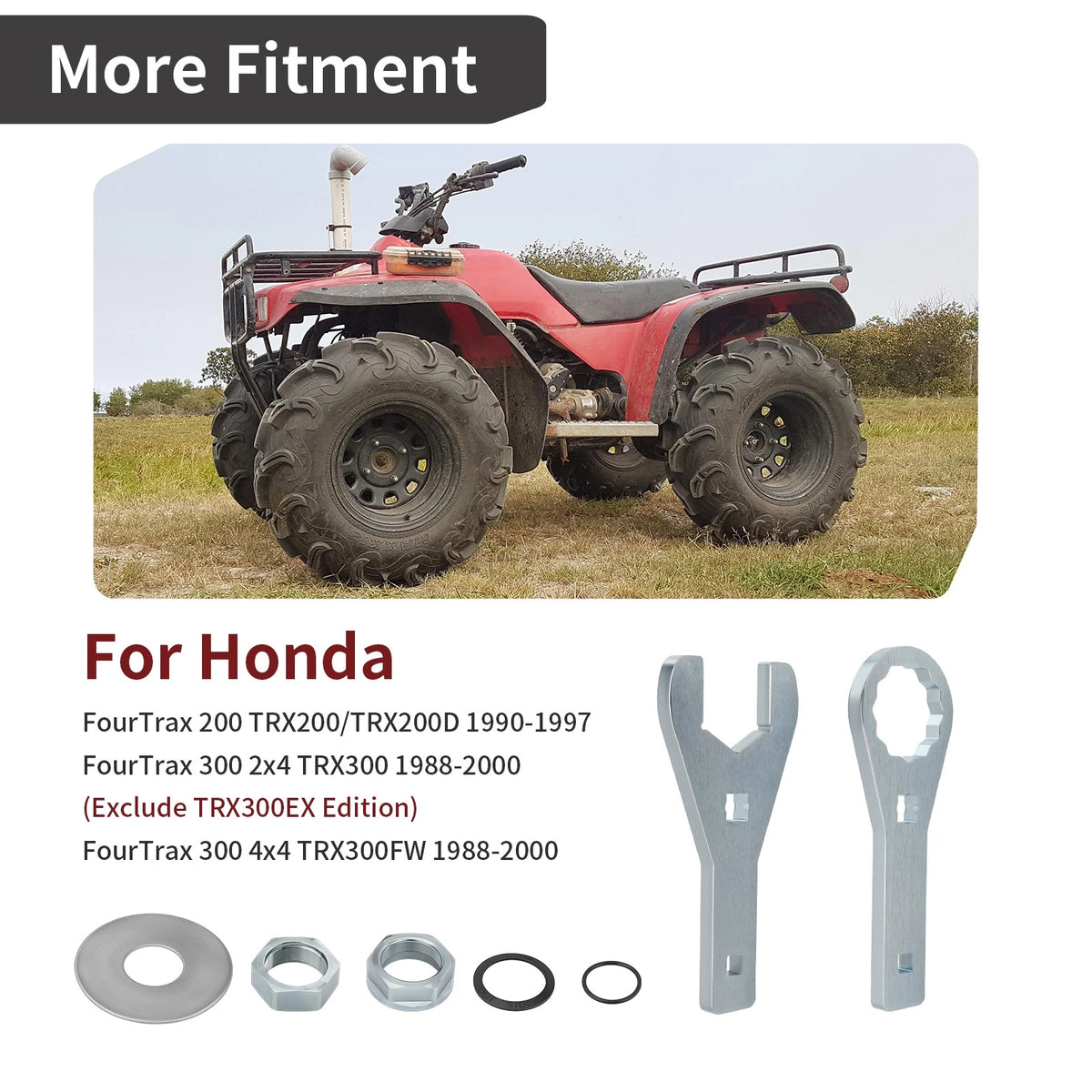 41mm Rear Axle Nut Wrench for Honda FourTrax TRX200/D 90-97