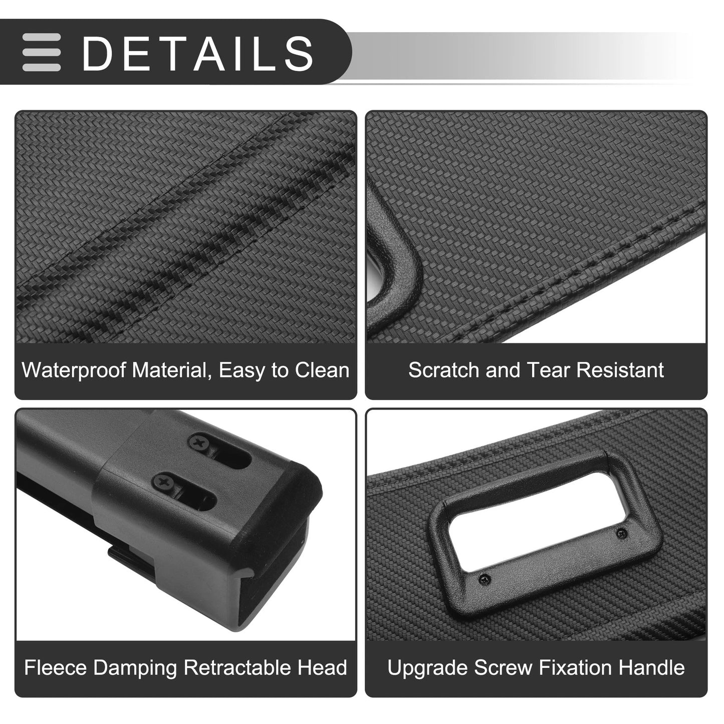 Retractable Cargo Cover Black for Honda CR-V (2012-2016)