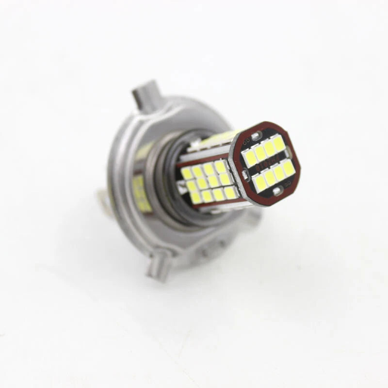 Pair DC 6V 56SMD H4 LED Lamp Motorcycle Headlight Bulb 10W 850LM White High/Low