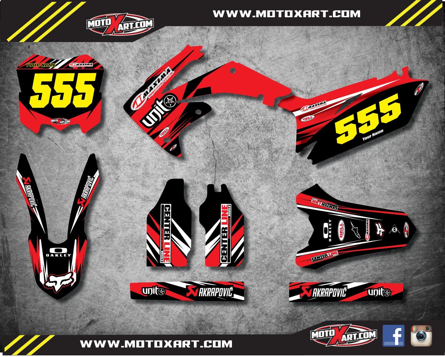 Custom Graphic Kit for Honda CRF 250 (2010-2013) - DIGGER Style Stickers