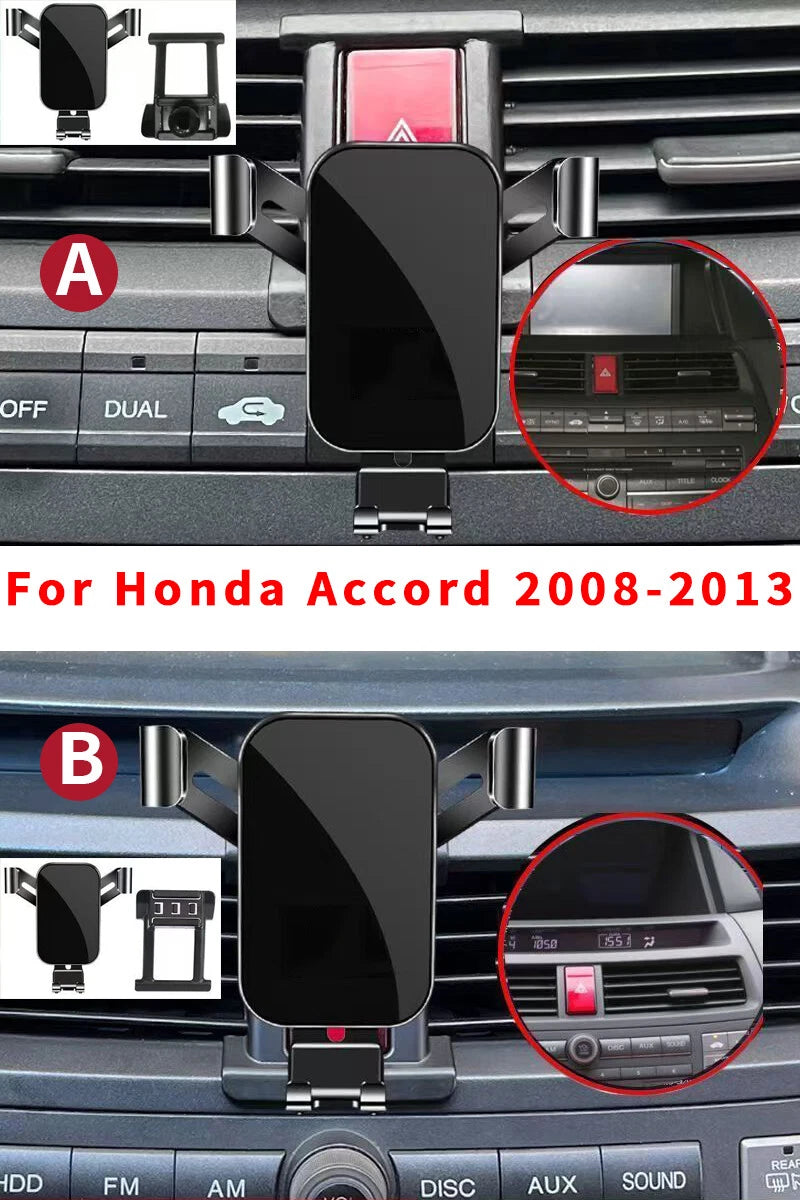 Dashboard Air Vent Mount Clip Gravity Phone Holder for Honda Accord (2008-2013)