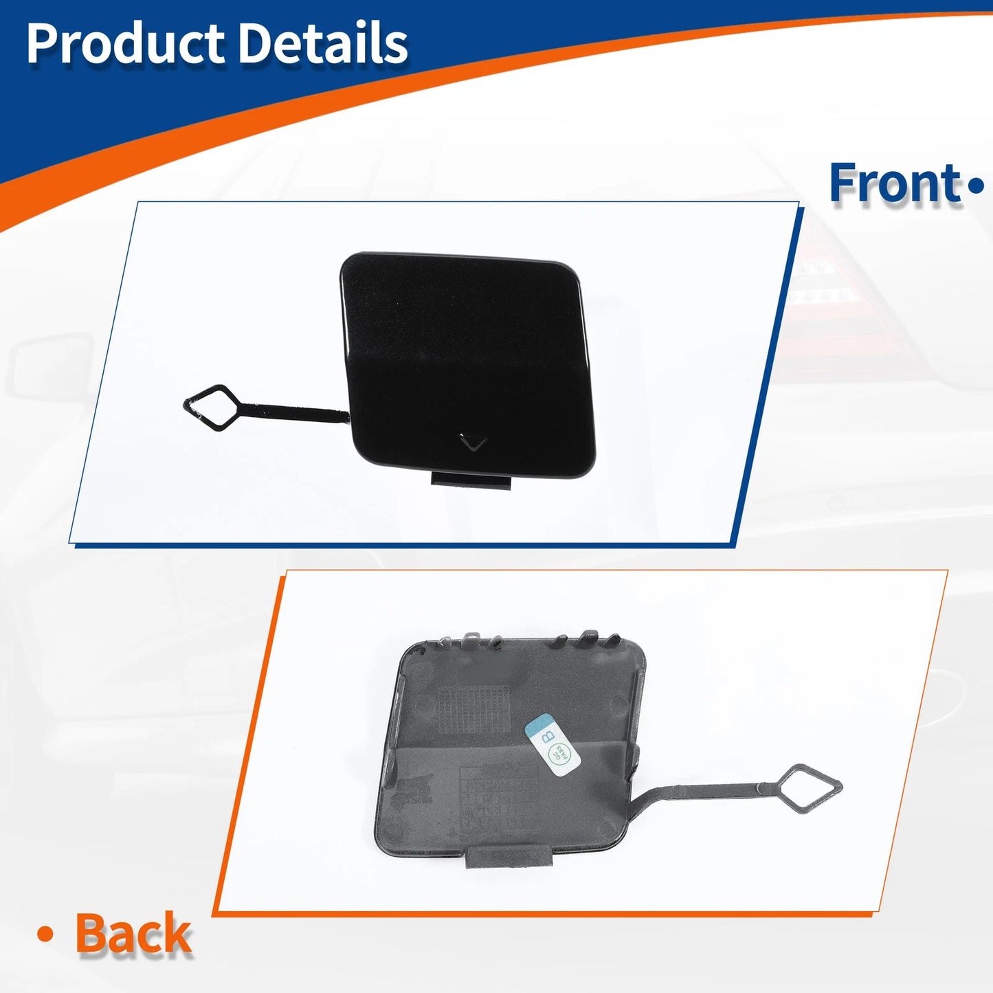 Tow Hook Cover for BMW 1 Series F20 F21 (2011-2019) Black