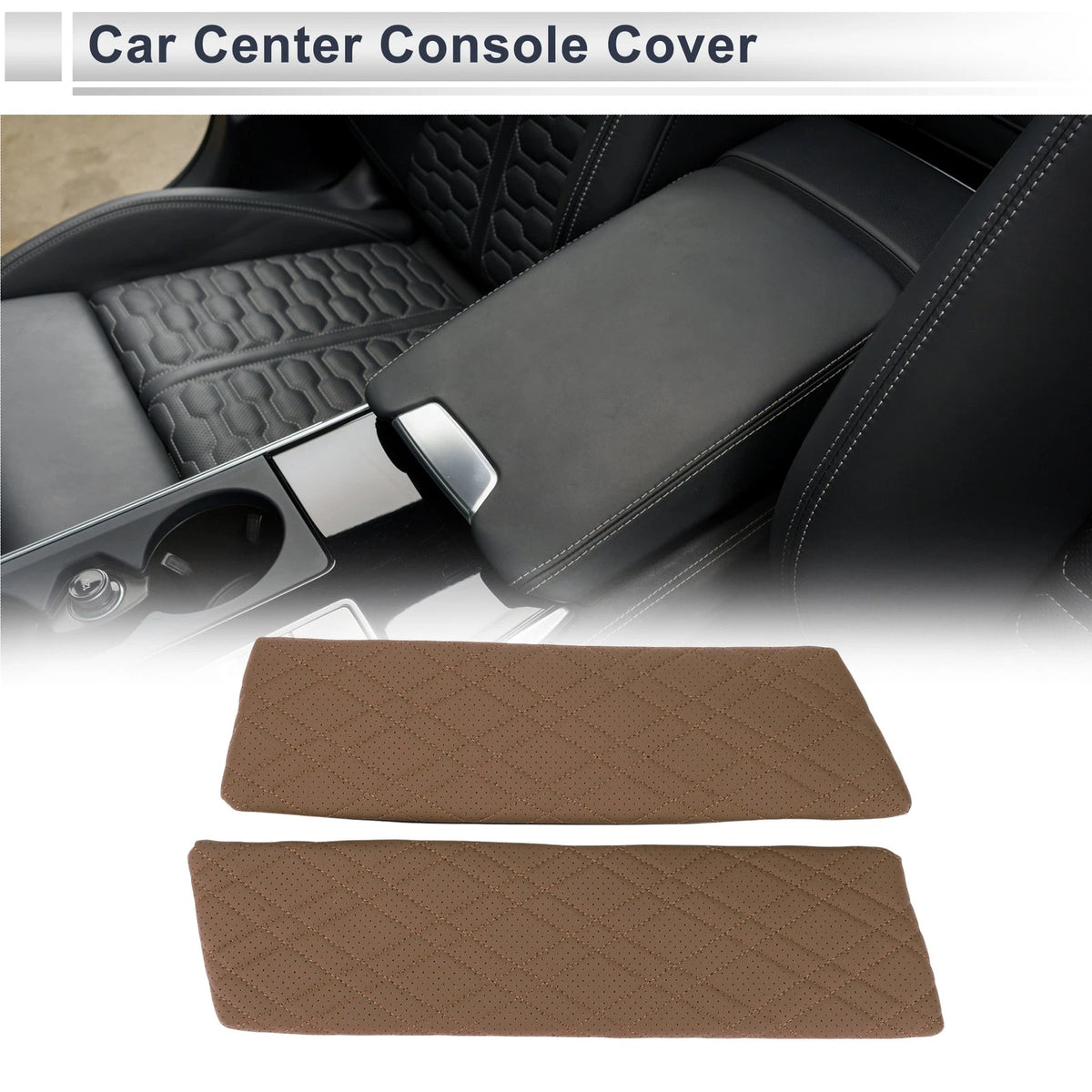 Car Center Console Cover for BMW 5 Series G30 2018-2023 Brown 1 Set