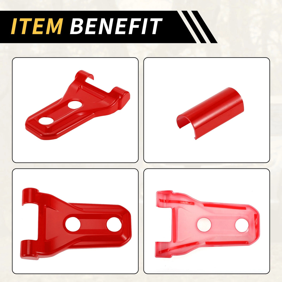 Red Front Engine Hood Hinge Cover Trim for Jeep Wrangler JL JLU (2018-2024)