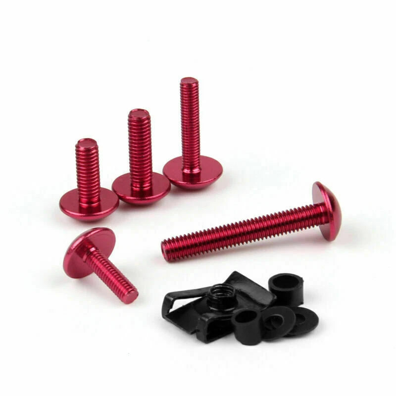 Fairing Bolts Kit Red for Universal Japanese Sport Bikes (F2)