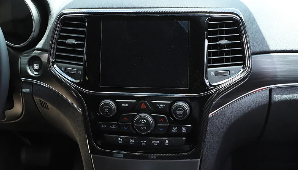 Navigation Panel Frame Cover Trim for Jeep Grand Cherokee 2014-2021 Carbon Fiber