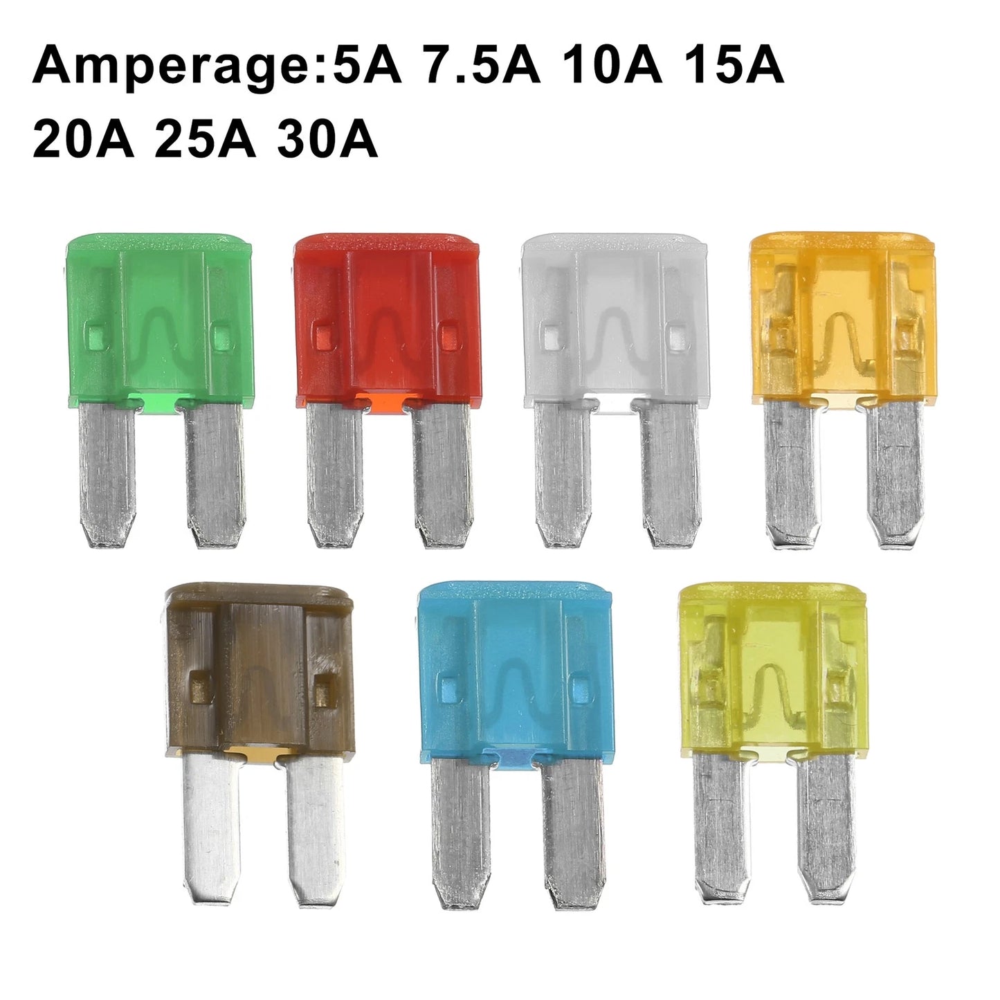 14pcs 5A 7.5A 10A 15A 20A 25A 30A Car Mini Blade Fuses for Marine Boat Truck