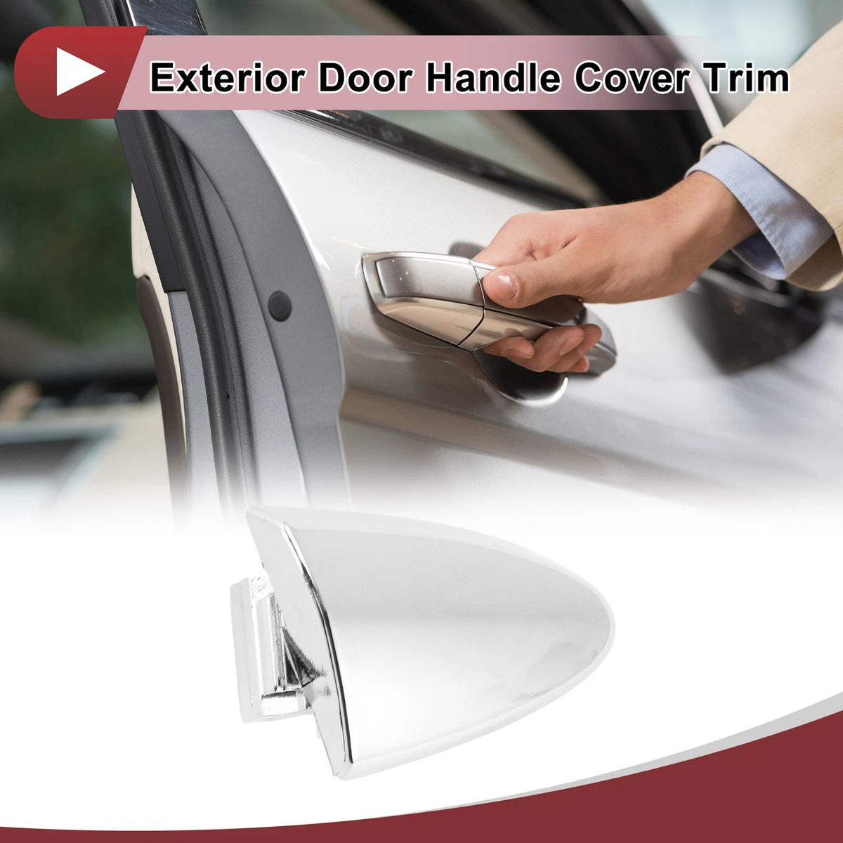 Exterior Door Handle Cover Trim for Lexus LS460 (2007-2017) Silver Tone