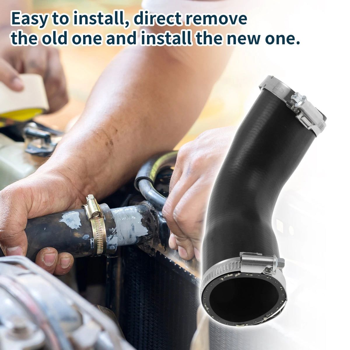 Radiator Hose for BMW 3 Series E46 1999-2005 (No.11612247903) Black