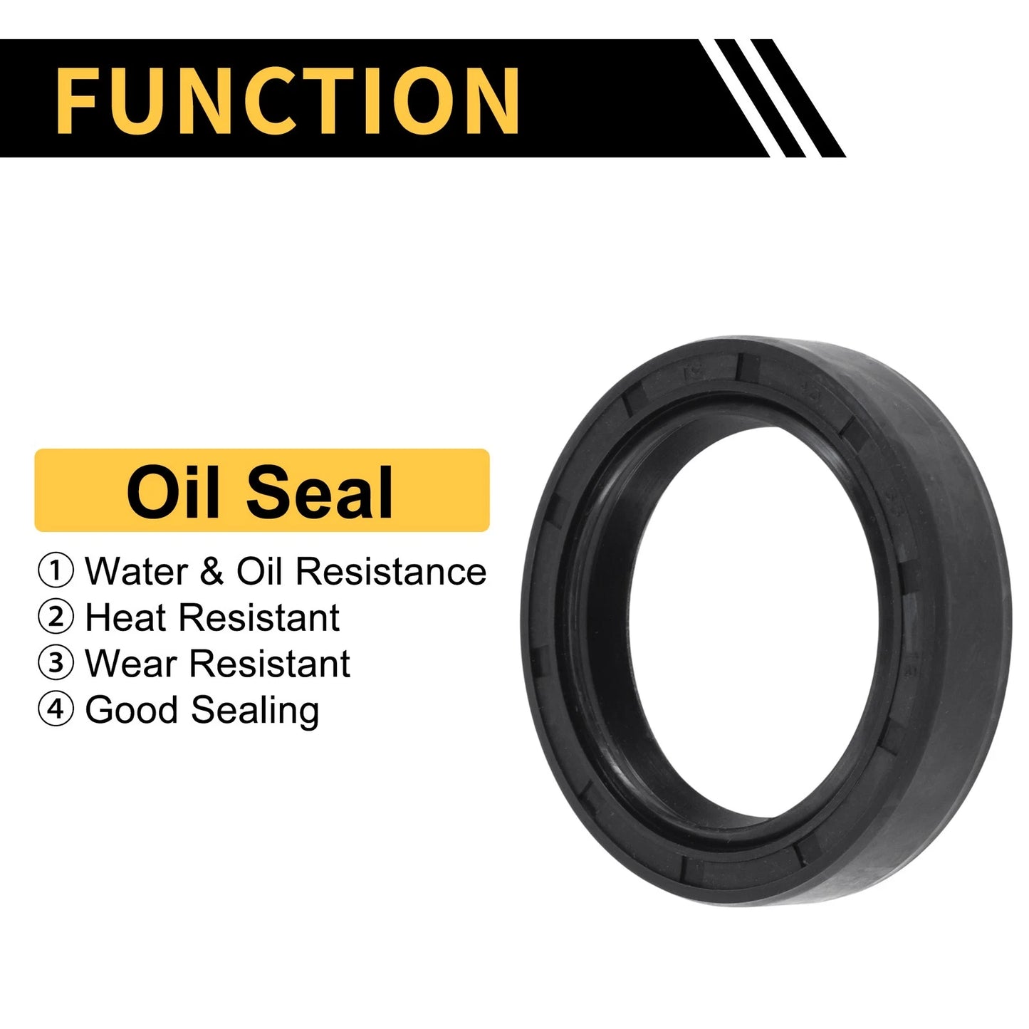 Oil Seal 40x55x12mm Rotary Shaft Seal NBR Rubber Black 5 Pcs
