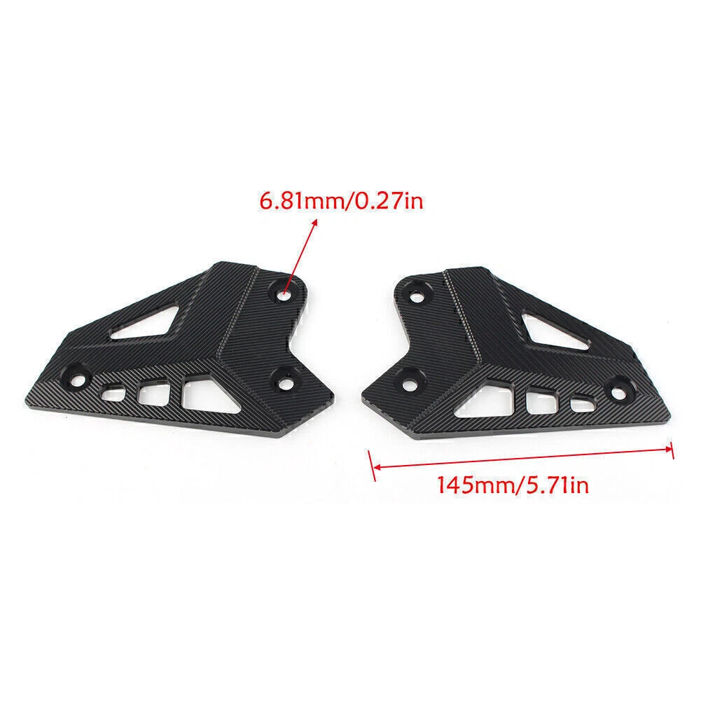 CNC Gray Rear Foot Peg Heel Guard Covers for Kawasaki Z900 (2017-2019)